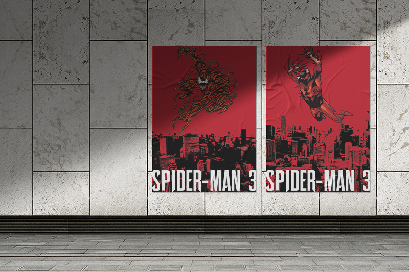 Here is my final design for Spider man 3.